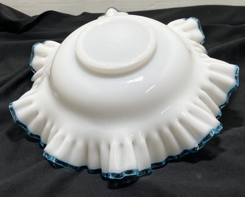 Vintage Fenton with Aqua Crest Milk Glass - Image 15