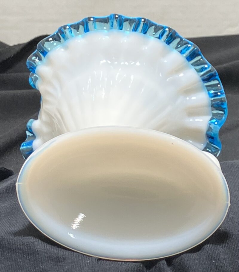 Vintage Fenton with Aqua Crest Milk Glass - Image 11