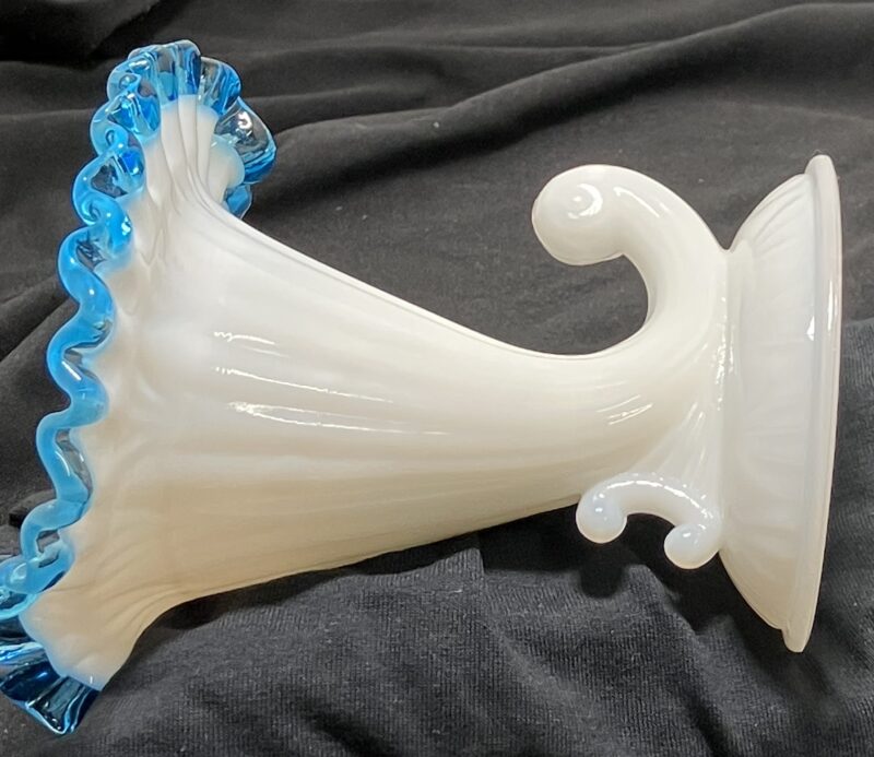 Vintage Fenton with Aqua Crest Milk Glass - Image 4