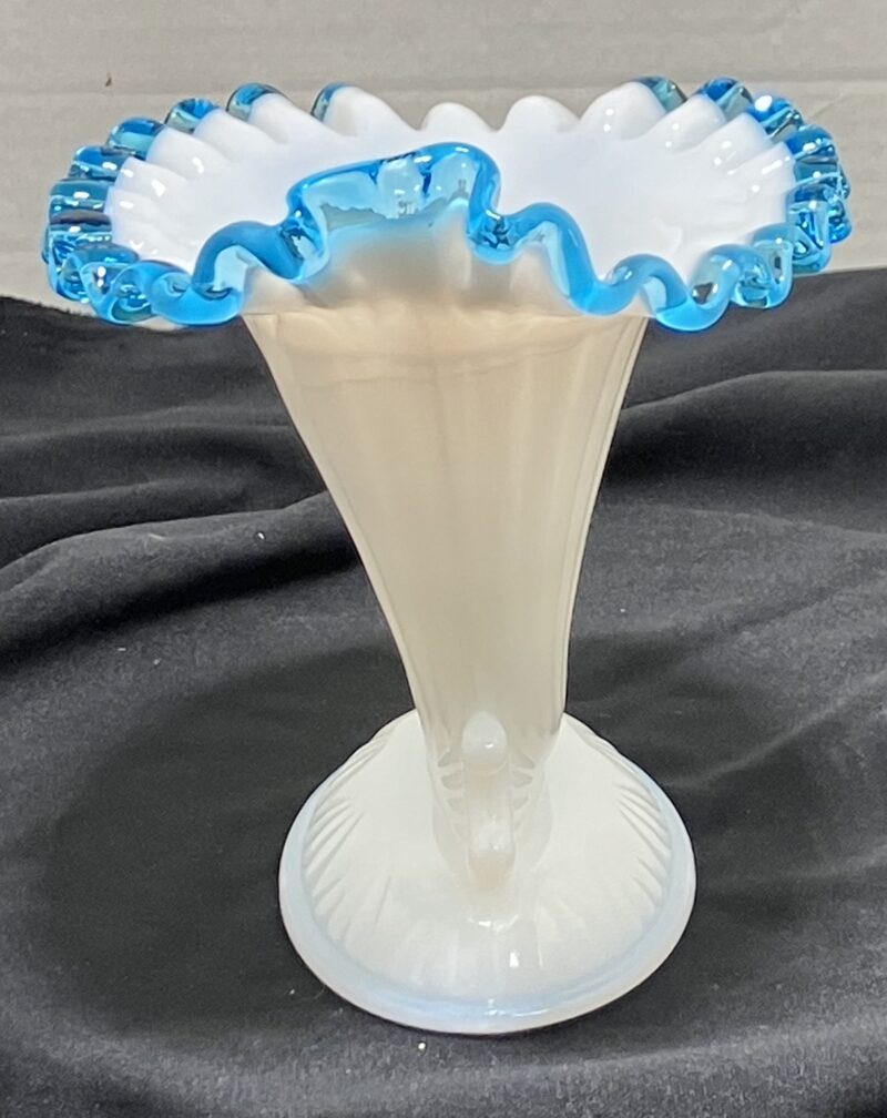 Vintage Fenton with Aqua Crest Milk Glass - Image 5