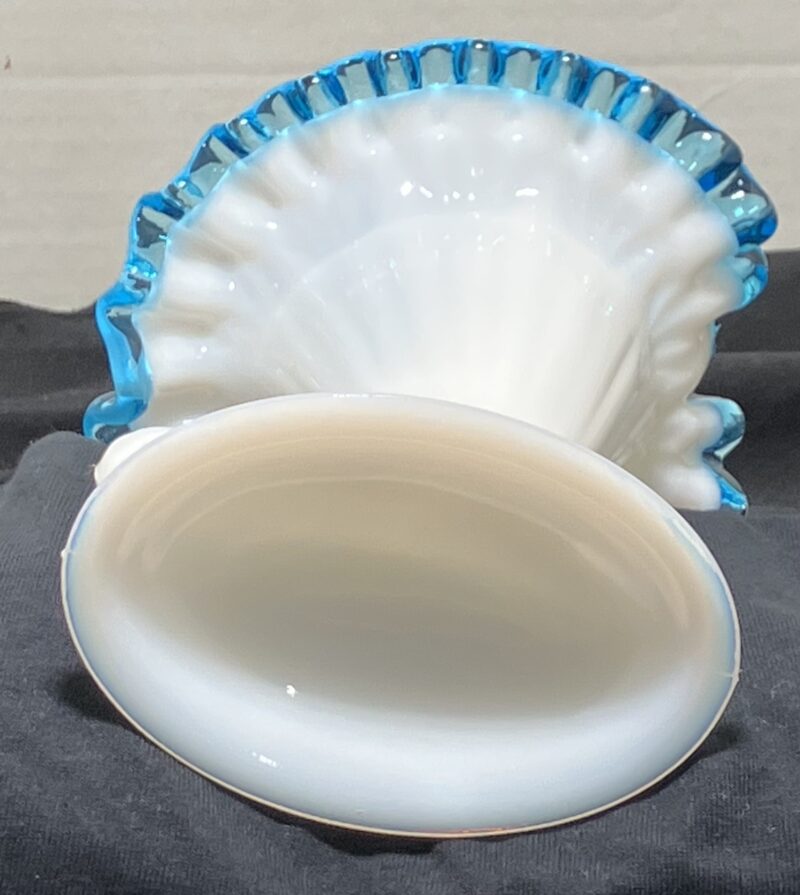 Vintage Fenton with Aqua Crest Milk Glass - Image 10